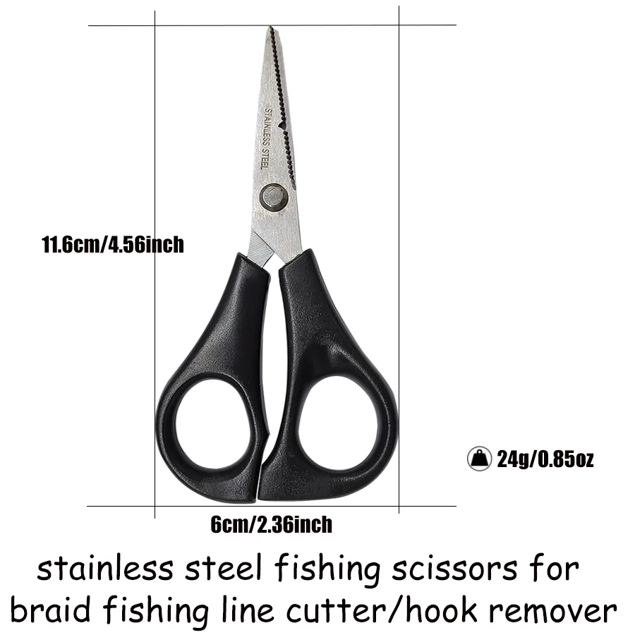 Details about   Scissors Stainless Steel Fishing Gear Scissors Fishing Line Pliers 