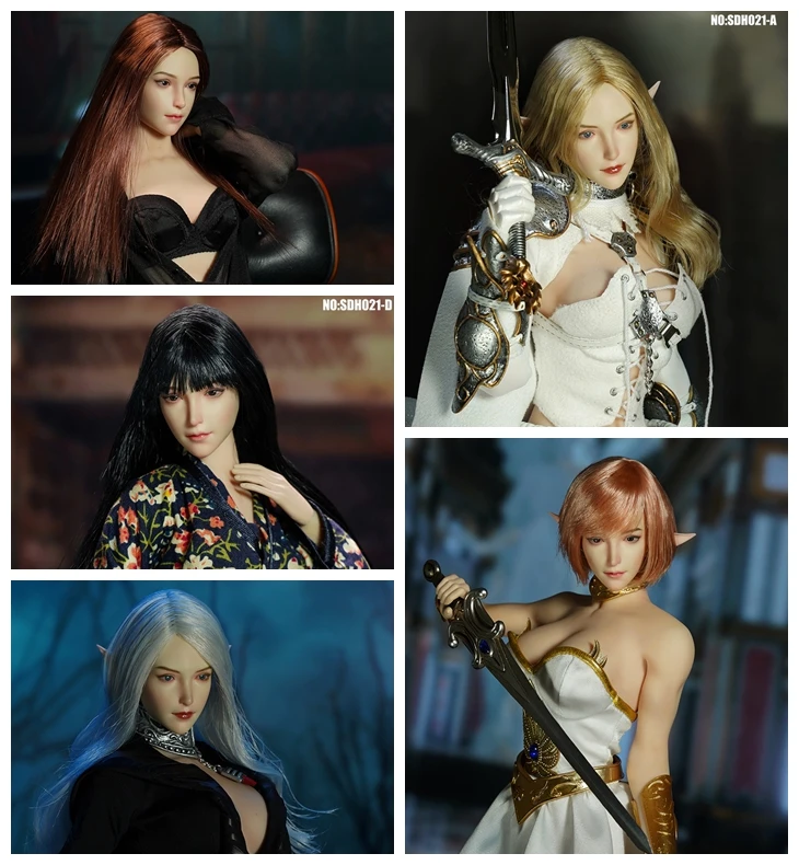 

1/6 Scale Fairy Queen Head Sculpt SUPER DUCK SDH021 Female Soldier Head Played for 12in Action Figure Toy