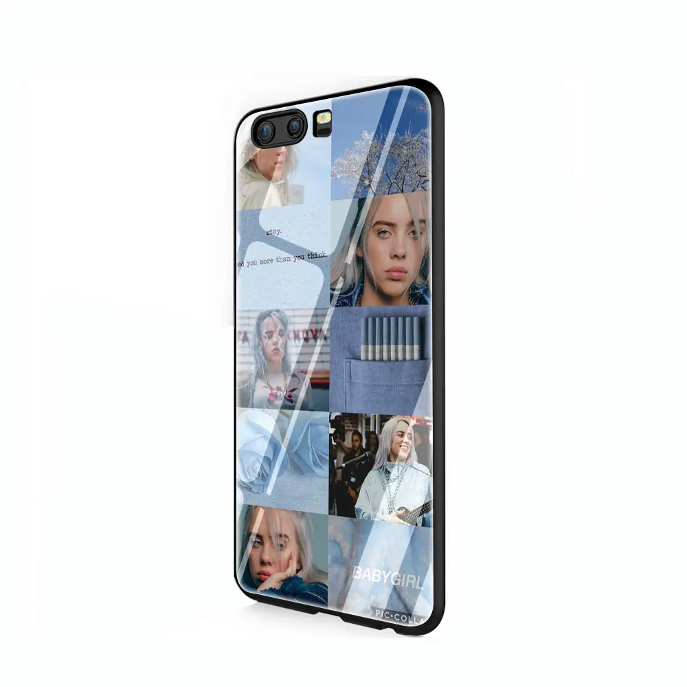 Billie Eilish девушка закаленное стекло крышка чехол для Huawei P10 P20 P30 mate 20 Honor 9 10 Lite Pro 7A 8X P Smart - Цвет: G4