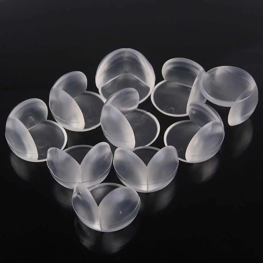 

10x Chlid Safety Anti-Collision Table Corner Cushion Cover Protector Guards Table Safety Corners Table Rubber Edging