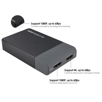 

Video Dongle USB 3.0 4K 1080P HDMI Sufficient Enduring Ruggedness for Game Live Capture Streaming Broadcasts