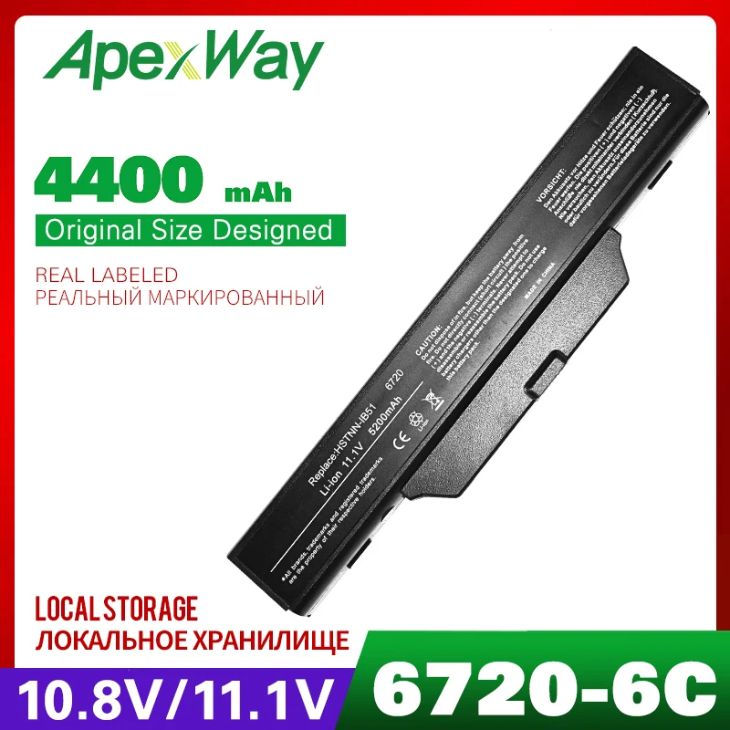 4400 мАч Аккумулятор для ноутбука hp 451085-141 451086-121 HSTNN-IB51 HSTNN-IB52 HSTNN-OB51 для hp COMPAQ Бизнес Тетрадь 6730s 6735s батарея для ноутбука