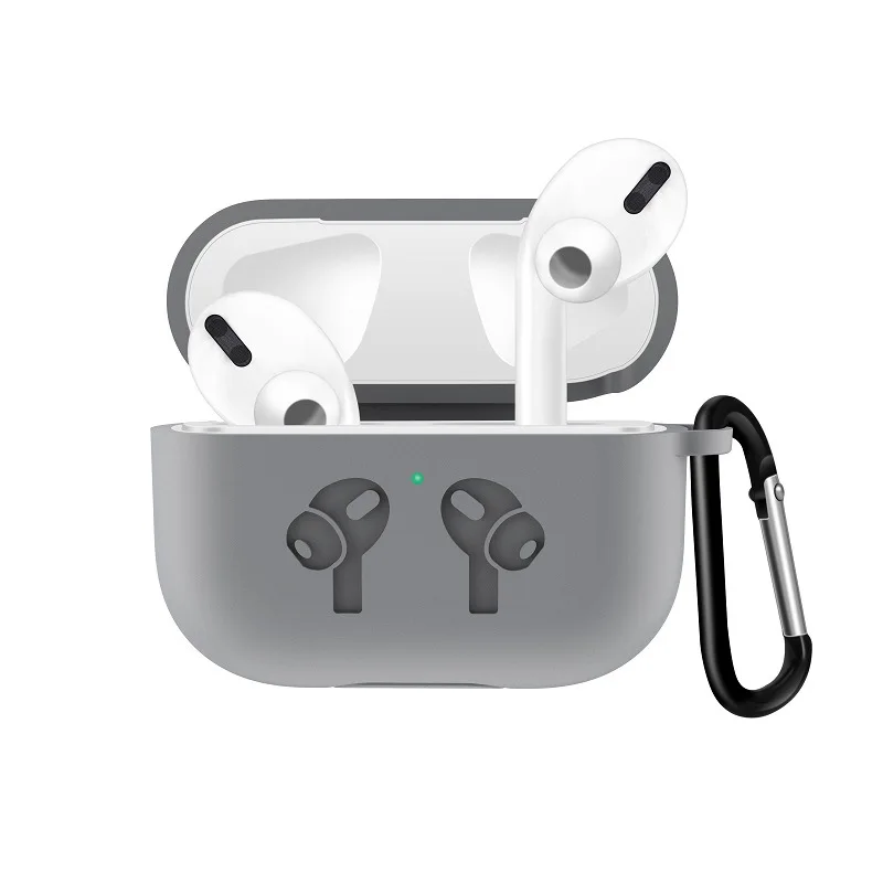 Чехол Etui для Airpods pro Чехол с защитой брелка для air pods pro силиконовый чехол Аксессуары для earpods eartips arpods - Цвет: as the picture shown