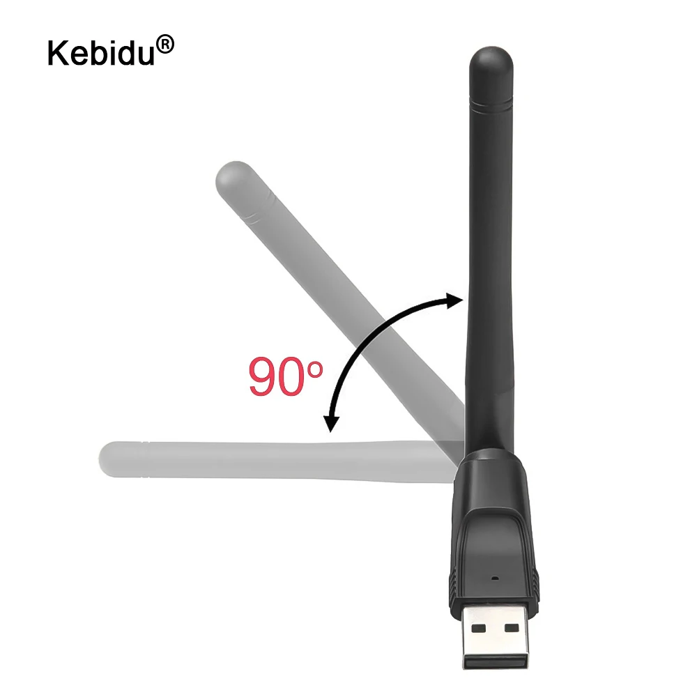 Kebidu 150M USB 2,0 WiFi беспроводная сетевая карта 802,11 b/g/n LAN адаптер с поворотная антенна чипсет