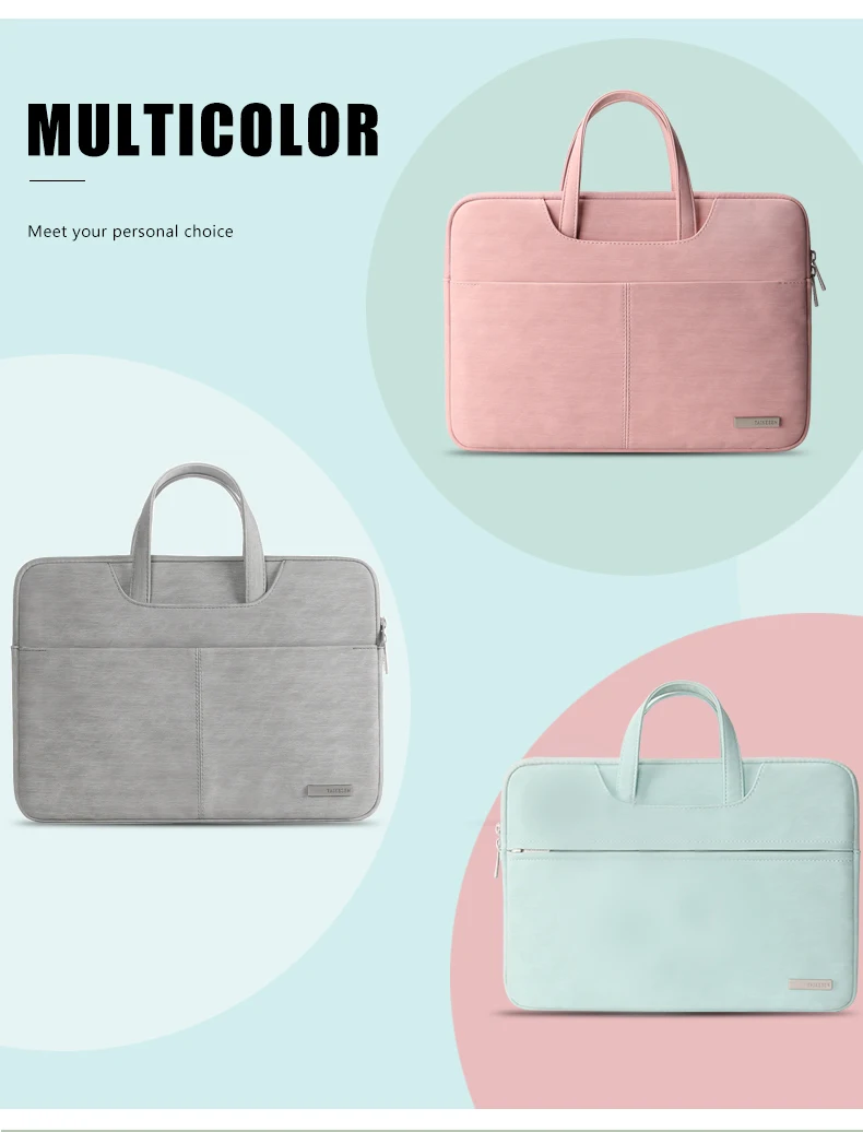 Bolsa para Laptop de Couro pu para Homens e Mulheres Estojo para Notebook Pasta para Macbook Air Manga de Ombro Bolsas para Homens 133 Pol 14 Pol 156 Pol - Imagem 5
