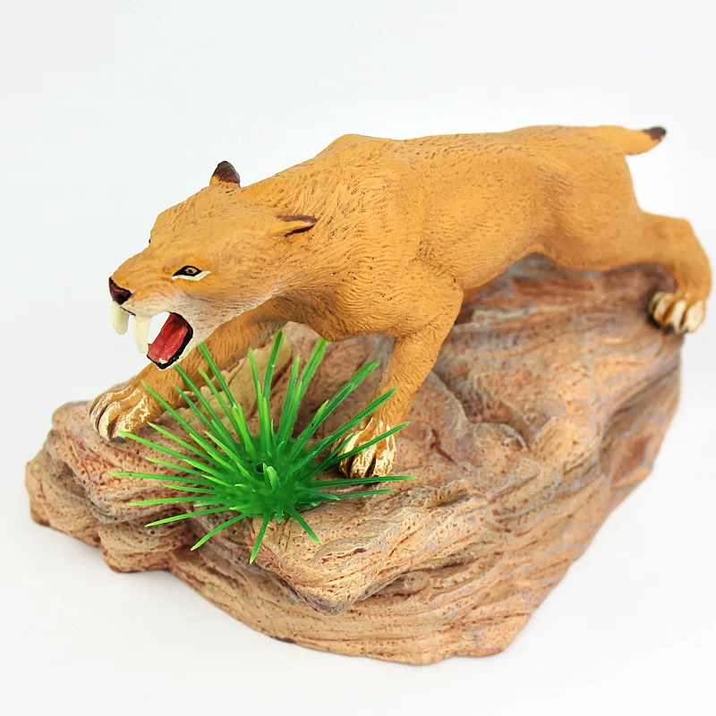 Горячая Распродажа, модель диких животных, модель Sabertooth, твердая пластиковая детская игрушка, украшение, подарок