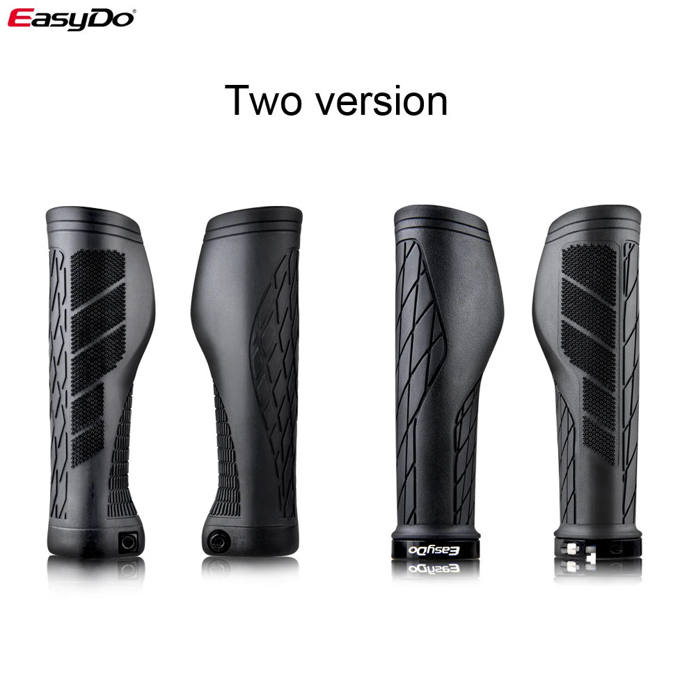 EasyDo 1Pair Mountain Cycling Bike Bicycle MTB Handlebar Cover Grips  Ergonomic Soft Rubber Anti-slip Lock on Handle Grip Bar End