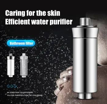 

Home Water Purifier Chlorine Shower Filter Activated Carbon Faucets Purification Eliminates Chlorine Hard Water Bathroom #g3