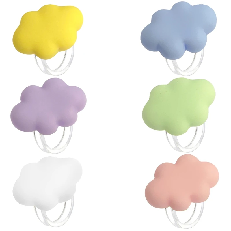 Cute Color Cloud Transparent Acrylic Ring Fashion Ladies Jewelry Accessories