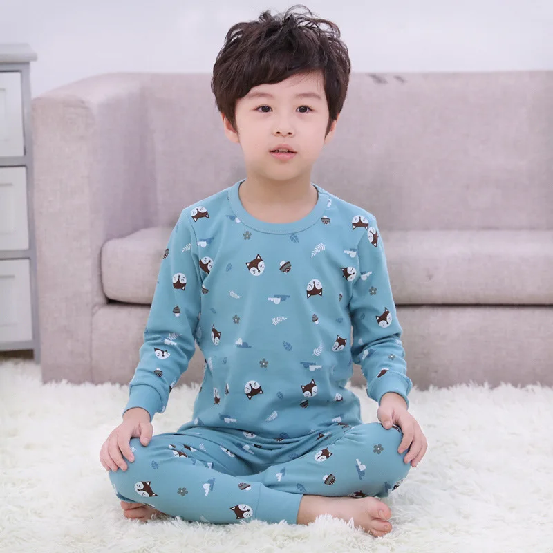 Y-07 Winter Children Pajamas Unicorn Animal Cartoon Sleepwear Kids Clothes Set Autumn Pyjamas Kids Baby Sleepwear For Boys Girls - Цвет: Y-07