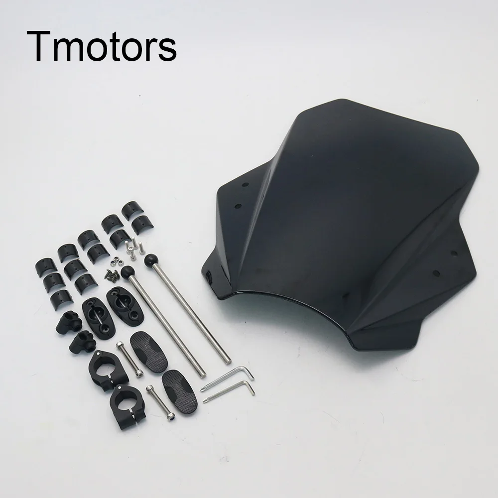 Black Мотоциклетный мото для KAWASAKI VERSYS 650 1000X300 Vulcan S Z400 Z125 ветровое стекло - Цвет: Black