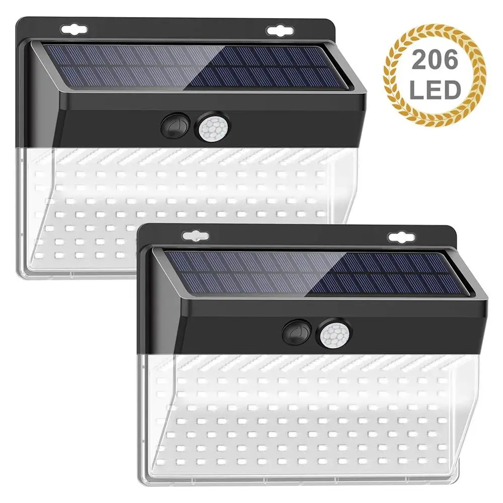 Уличный светильник на солнечной энергии 118LED 206LED с датчиком движения