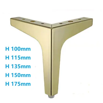 

4Pcs Gold Sofa Legs Metal Furniture Leg Sofa feet for Bed Cabinet Wardrobe Closet Optional Height
