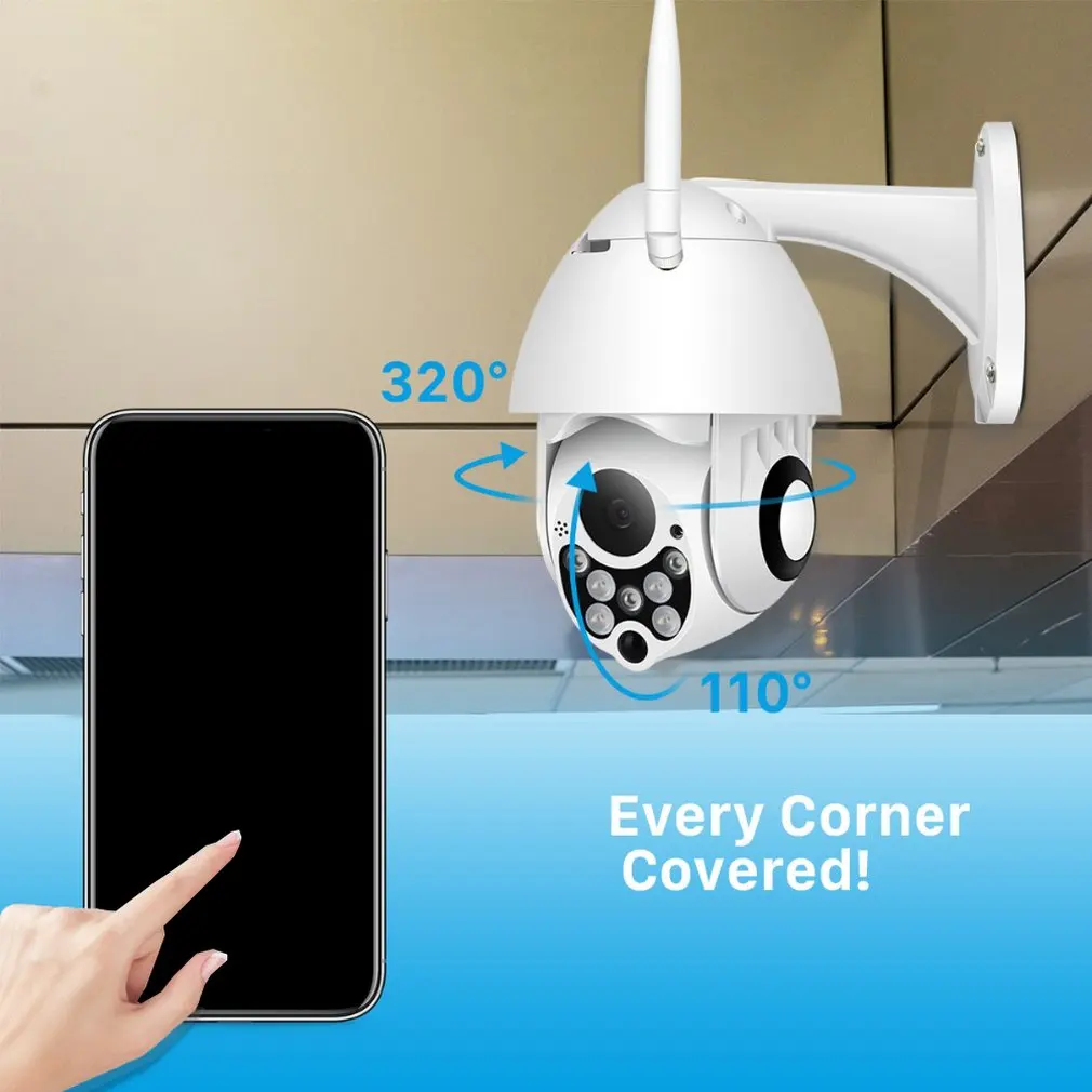 1080P Gimble сетевая камера беспроводная высокоскоростная наружная беспроводная Wifi камера цифровой зум сетевая видеонаблюдение