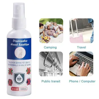 

30/50/100ml/bottle 99% Bacteriostatic Hand Sanitizer Pine Classic No Scent Disinfectant Waterless Antibacterial Portable Cl F0G6