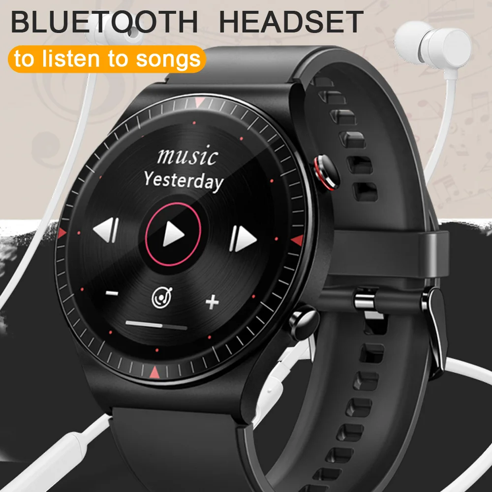 4G Memory Music Smart Watch Men Bluetooth Call T_7 TWS Headset Full Touch Recording Fashion Fitness Smartwatch For IOS Android