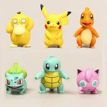 

Pokemon Figure Pikachu Squirtle Psyduck Bulbasaur Cartoon Accessories Cute Ornament Toy For Children Garage Kit Fans Gifts