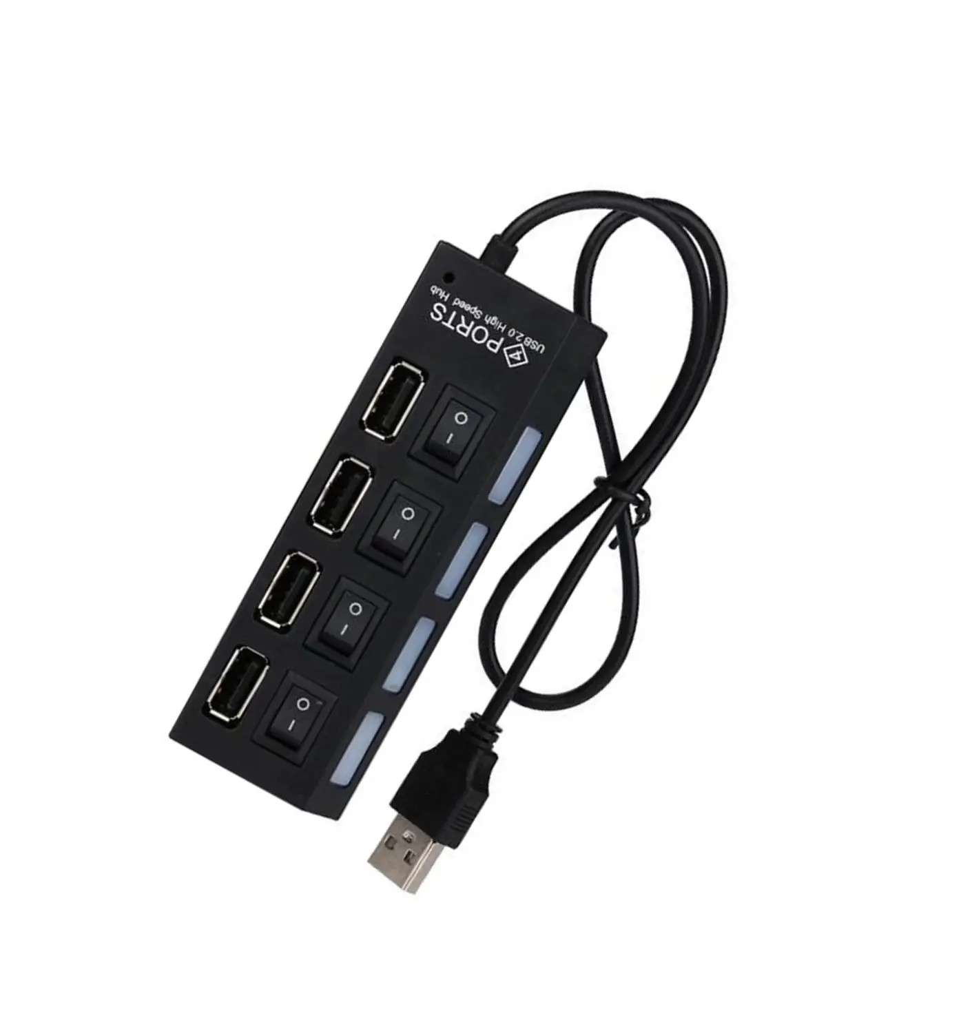 4 Порты и разъёмы USB 2,0 концентратор вкл/выкл кнопка+ Мощность Кабель-адаптер для портативных ПК