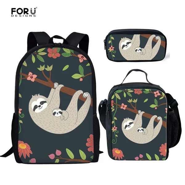 FORUDESIGNS/3 шт./компл. детские школьные сумки Повседневное милый животных; принт; модный детский рюкзак для девочек-подростков, одежда для мальчиков - Цвет: HXA10CGK