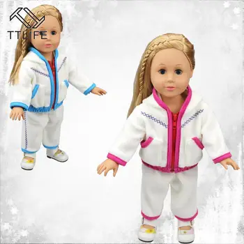 

TTLIFE DIY Doll Accessories Blue + Red Cute Girl Fitness 43cm Baby 18 Inch Doll Costume Toy for Children Wedding Gifts for Guest