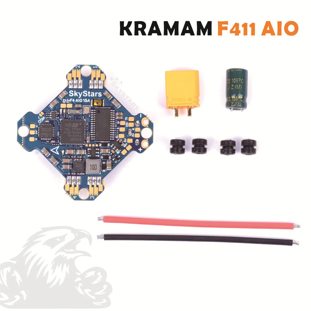 Предпродажа Skystars KARMAM F411 AIO MPU6000 5 В/1.5A BEC 15A 2-4S 25,5 мм для FPV гоночный Радиоуправляемый Дрон мультиротор Запчасти Аксессуары