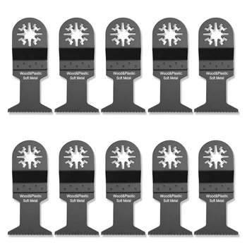 

10pcs Shank Wood Metal Cutting Saw Blades Oscillating Multi-tool 1-3/4 Inches
