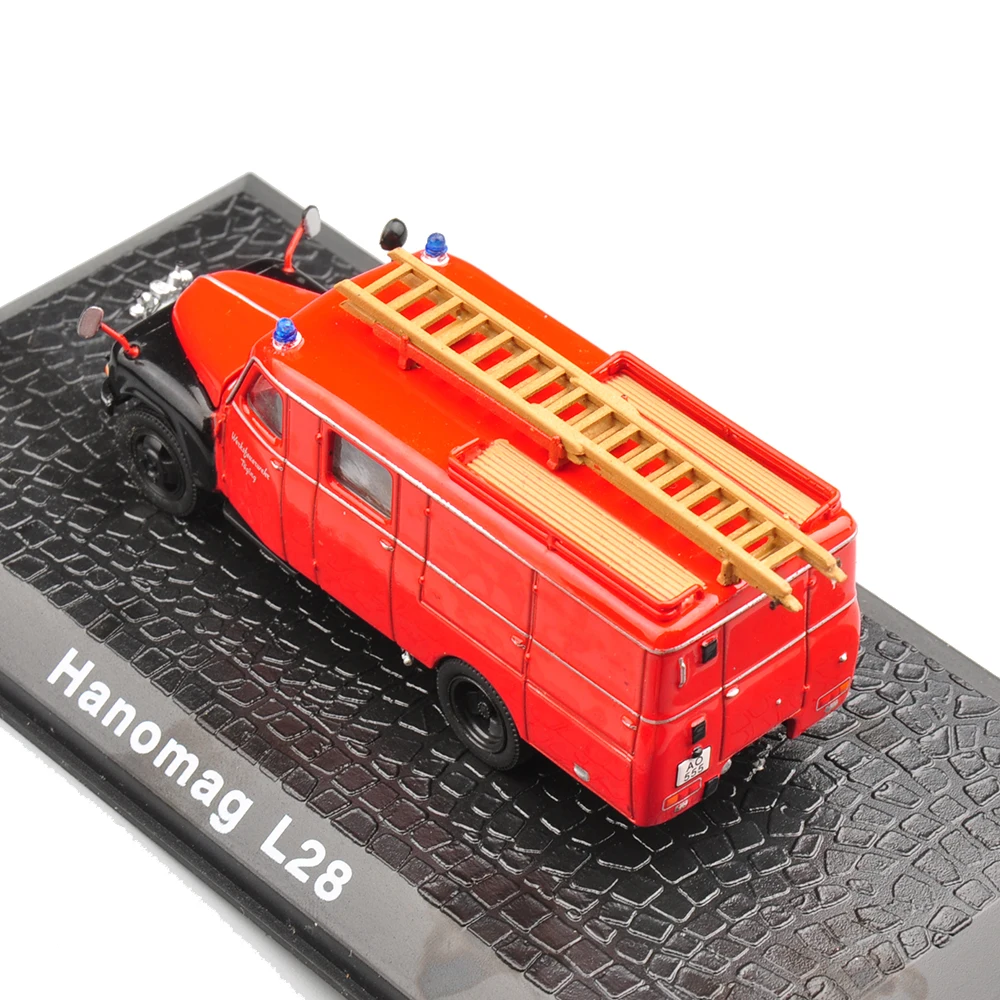 Atlas 1: 72 Весы Красный Германия пожарные Hanomag L28 литая под давлением пожарная машина аппарат Модель Коллекция автомобилей игрушки