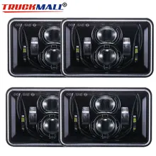2 пары квадратных 4x6 фары для грузовика LED с Hi/Lo лучом герметичный
