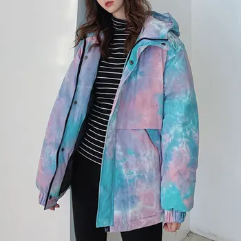 

Winter Loose Parkas Casual Korean Style Jacket Oversized Couple Long Sleeve Cotton Loose Chaqueta Mujer Women's Clothing DB60MF