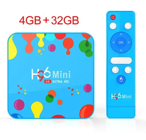 H96 Мини Android 9,0 ТВ коробка 4 Гб 128 ГБ 32 ГБ Allwinner H6 четырехъядерный 6 к H.265 USB3.0 двойной Wifi HDR Google плеер Youtub телеприставка - Цвет: H96 MINI H6 4G 32G
