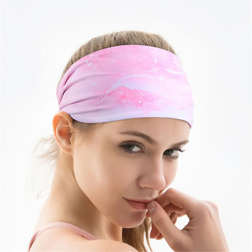 

Tie Dye Headband Sport Hair Tie Yoga Non Slip Men Women Sweatband For Jogging Accessories Elastic Band Made of Hair