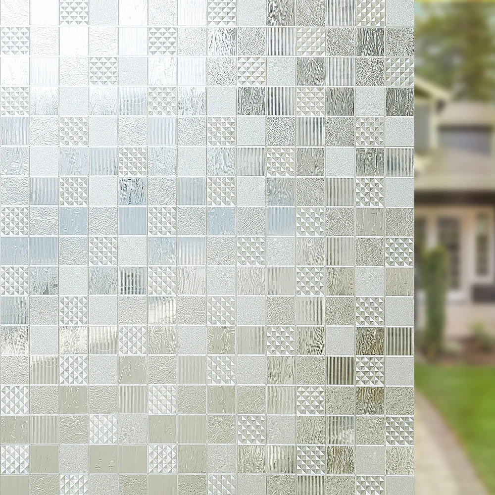 

Funlife Window Privacy Film Static Self-adhesive Film Vinyl 3D Decor Window Decals Window Stickers for Home Heat Control Anti UV