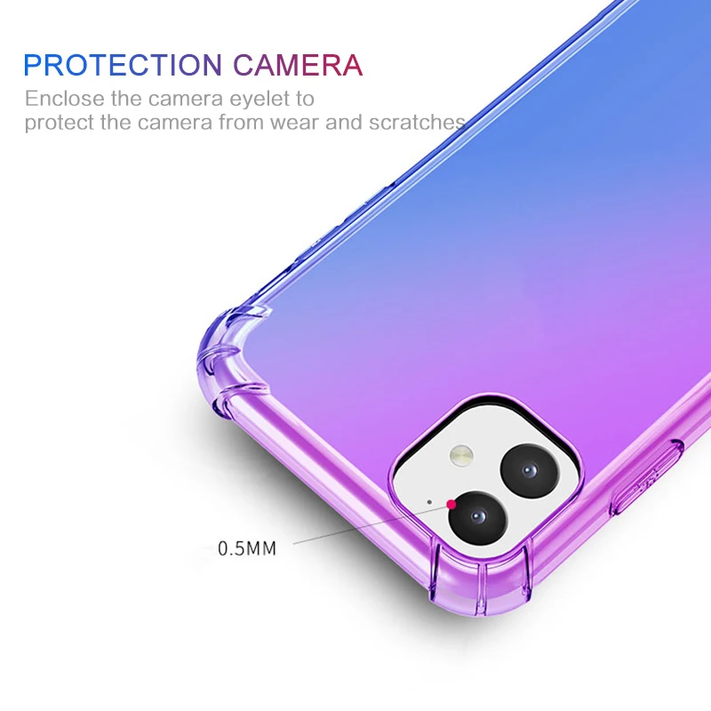 США телефон защитный чехол для iPhone 11pro градиент цвета анти-капля ультра-тонкий/