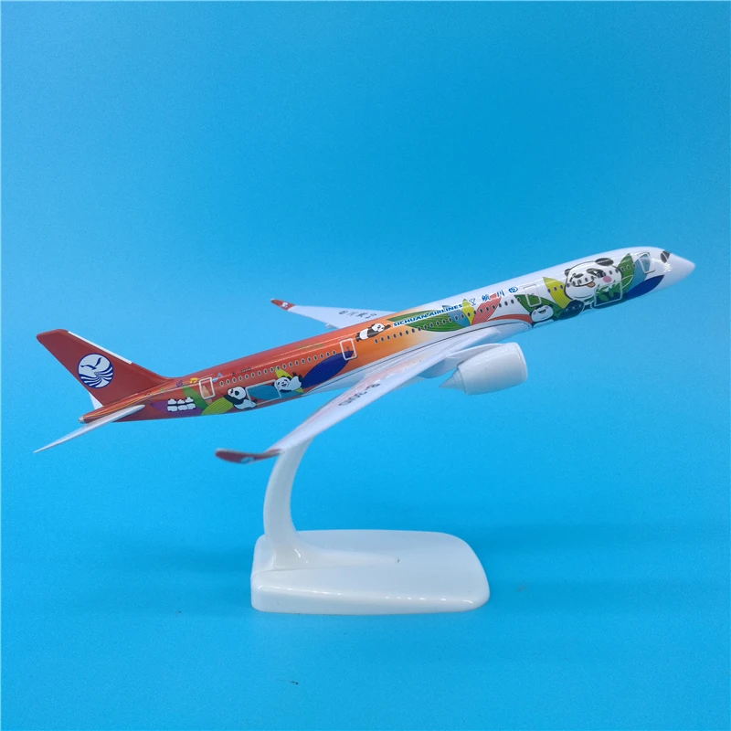 20 см 1/400 Airbus 350 A350 модель Sichuan AIRLINES капитан панда самолет с базовым сплавом литье под давлением самолет коллекционный