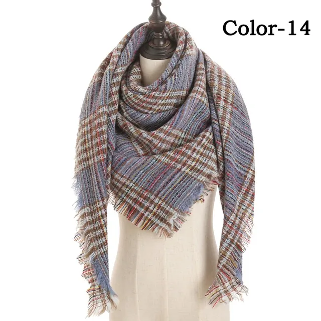 Designer 2021 knitted spring winter women scarf plaid warm cashmere scarves shawls luxury brand neck bandana pashmina lady wrap UE-14