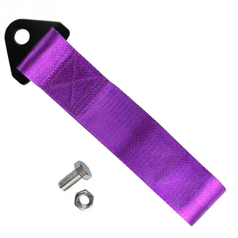 for Front and Rear Bumper Vehicles High Resistance Tow Hook Purple 6SHINE 8-12 mm Racing Car Trailer Sport Rope Towing Strap Set Red 