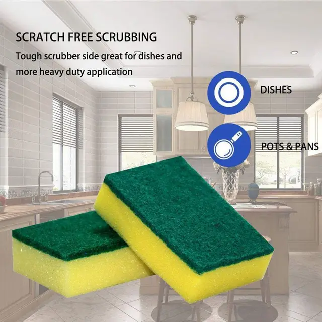 Heavy Duty Multi Use Cleaning Sponges rub Non-Scratch Sponge