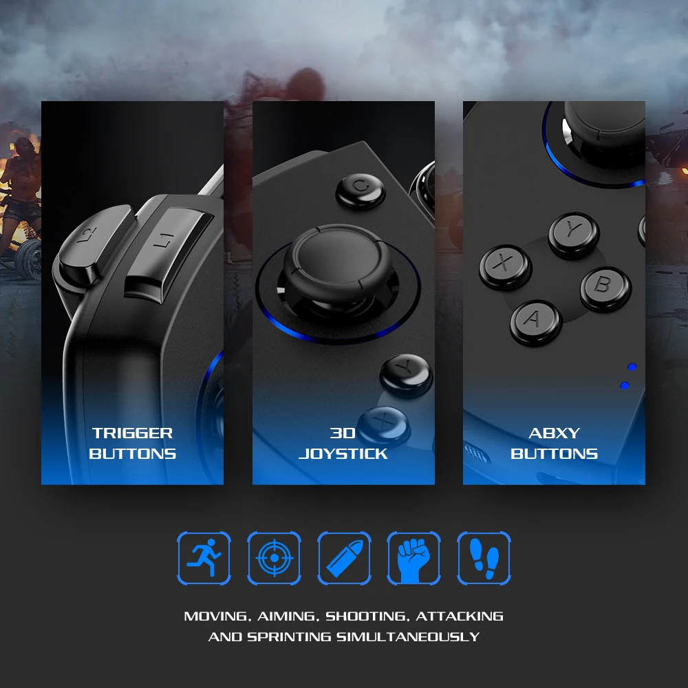 GameSir G6s вибрирующий мобильный игровой Touchroller беспроводной контроллер, Bluetooth геймпад для iOS iPhone для FPS и MOBA PUBG игры