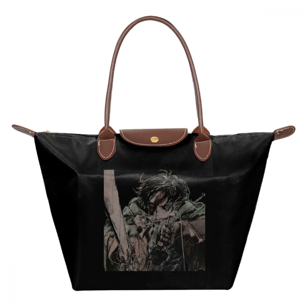 

Shingeki No Kyojin Handbag Shingeki No Kyojin Levy Top-handle Bags Trending Nylon Women Tote Bag Teenage hobo Handbags