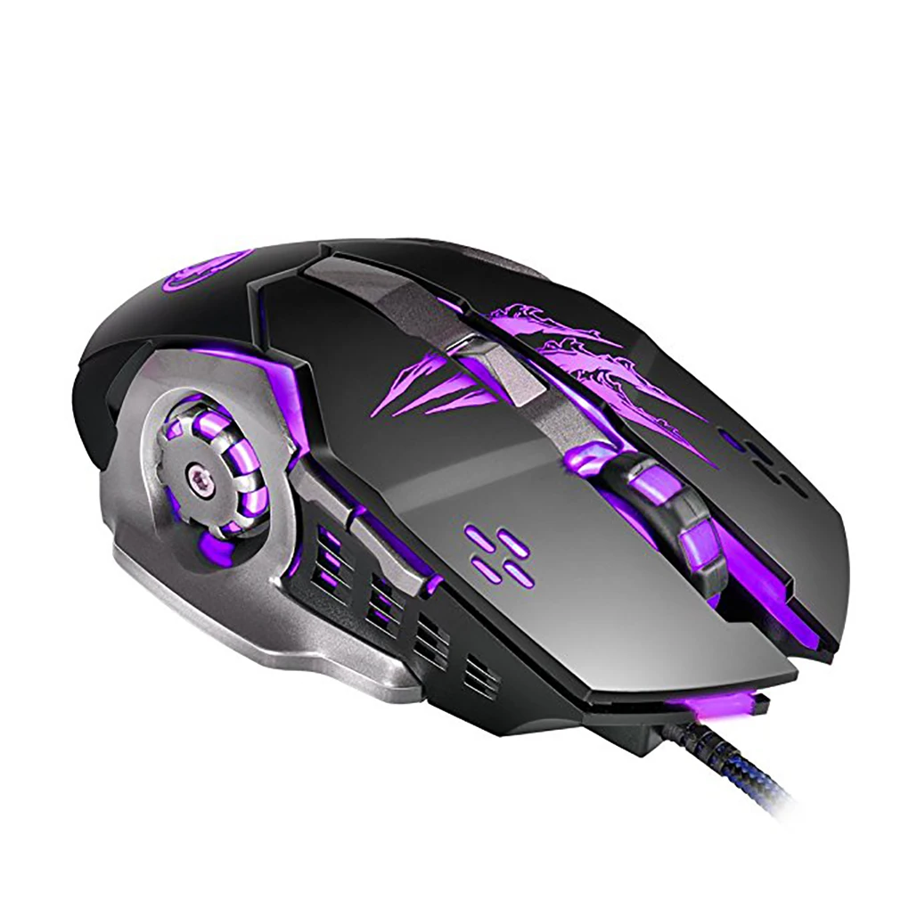 Игровая мышь Apedra A8, регулируемая, 3200 dpi, 6 кнопок, программа, оптическая, для ПК, ноутбука, настольных игровых мышей