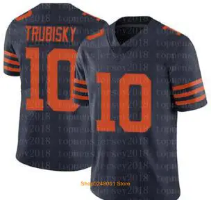 Мужские 52 Khalil Mack Джерси 34 Walter Payton 10 Mitchell Trubisky 100th anniversary 39 Jackson Футбол сшитые медведи майки - Цвет: 11