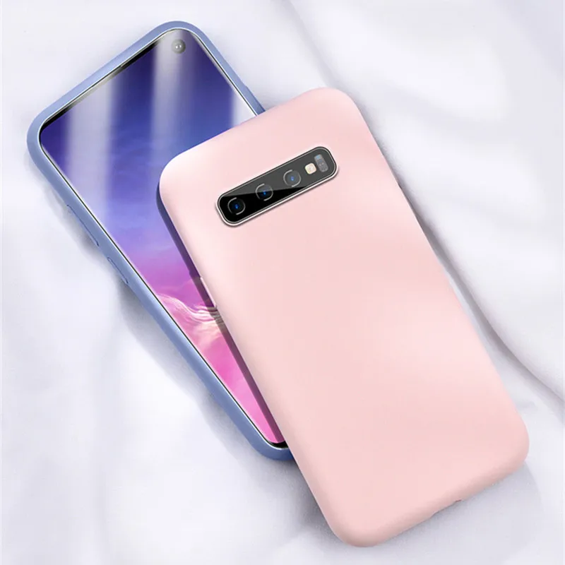 Мягкая накладка из жидкого силикона чехол для samsung Galaxy Note 10 9 8 A30 A20 A50 A70 A10 M10 M20 M30 J4 J6 J8 A6 A7 A9 S8 S9 S10 плюс