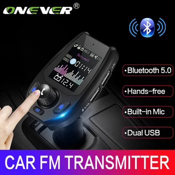 

TiOODRE Bluetooth 5.0 FM Transmitter 5V3.1A Bluetooth Adapter Battery Voltage Double USB Charger With Voice Prompts Modulator