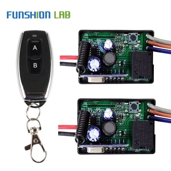 

FUNSHION DC 6V 12V 24V 1CH Wireless RF 433Mhz Remote Control Switch door Lamp Light Controller universal 1 Relay receiver module