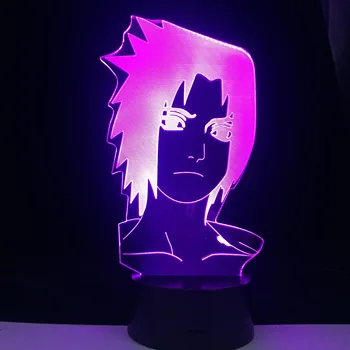 

Uchiha Sasuke Naruto Anime Figure 3D LED Night Light Remote Control Table Lamp Baby Kids Birthday Decor lamp Bedroom Decor