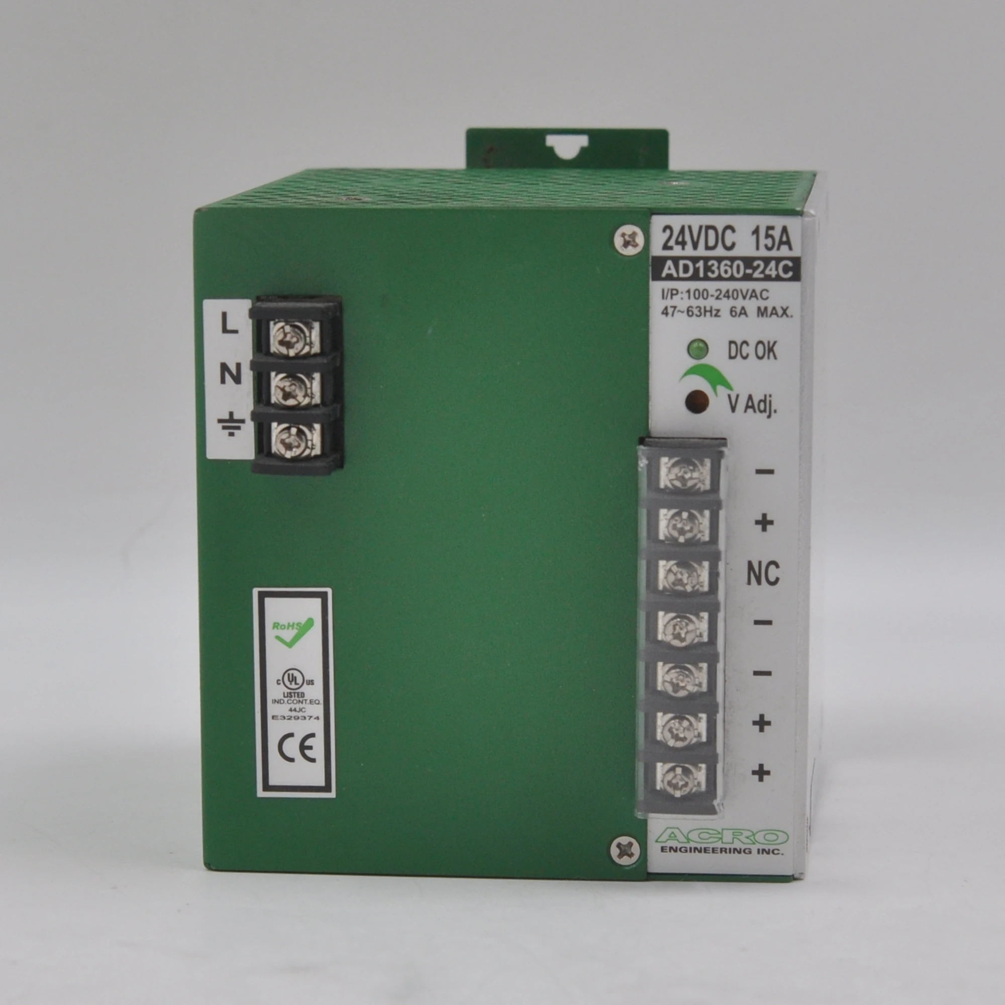 

Taiwan ACRO switching power supply AD1360-24C 24VDC 15A spot