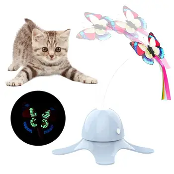 

Funny Pet Dog Kitten Interactive Training Toys Electronic Smart Automatic Electric Rotating Toys Butterfly Cat Interactive Toy