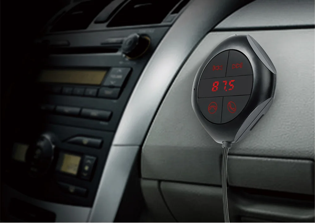 Дисплей напряжения автомобильный Bluetooth комплект fm-передатчик MP3-плеер двойной USB быстрое зарядное устройство Bluetooth громкая связь вызов