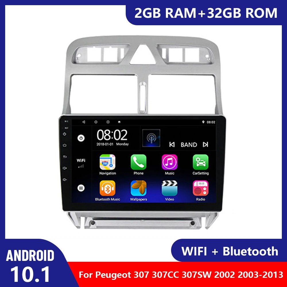 

Android 10.1 9'' 2 Din 2G RAM Car Radio For Peugeot 307 307CC 307SW 2002 -2012 2013 Car Radio Multimedia Video Player GPS 2 din