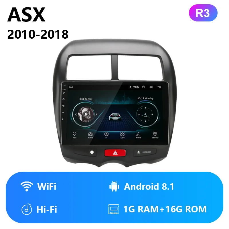 Jansite 1" 2G+ 32G Автомагнитола для Mitsubishi ASX 2010- RDS Wifi gps Android сенсорный экран мультимедийные видеоплееры с рамкой - Цвет: Wifi version